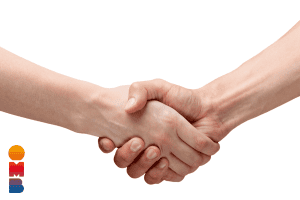 Twee handen die handen schudden - Intakegesprek massage
